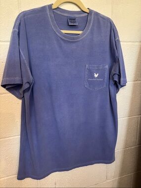 Washed Purple Short-Sleeve Pocket Tee